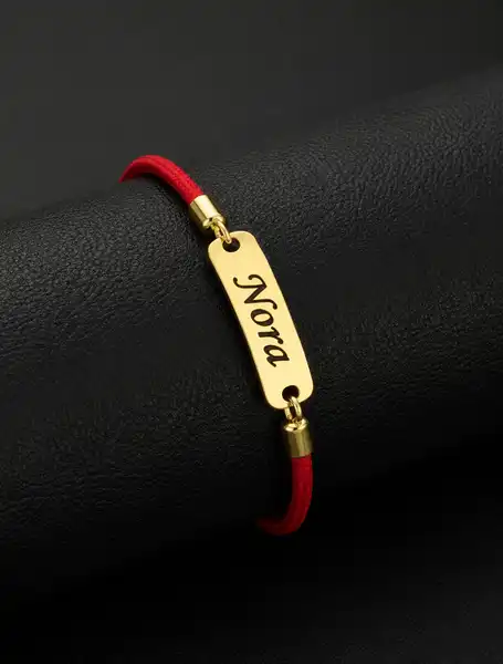 Bracelet Cordon Identité – Personnalisable (Disponible en Rouge et Noir)